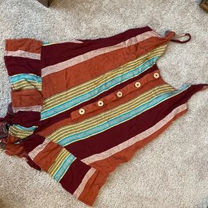 Free People Romper dark red orange